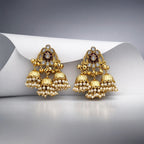 Elegant Floral Pearl Drop Earrings – Crystal Flower Dangle