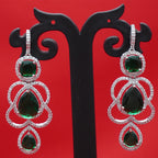 Emerald Glow Crystal Drop Earrings