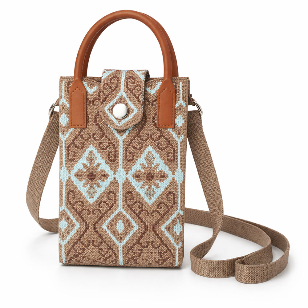 Ethnic Print Mini Mobile Sling Bag