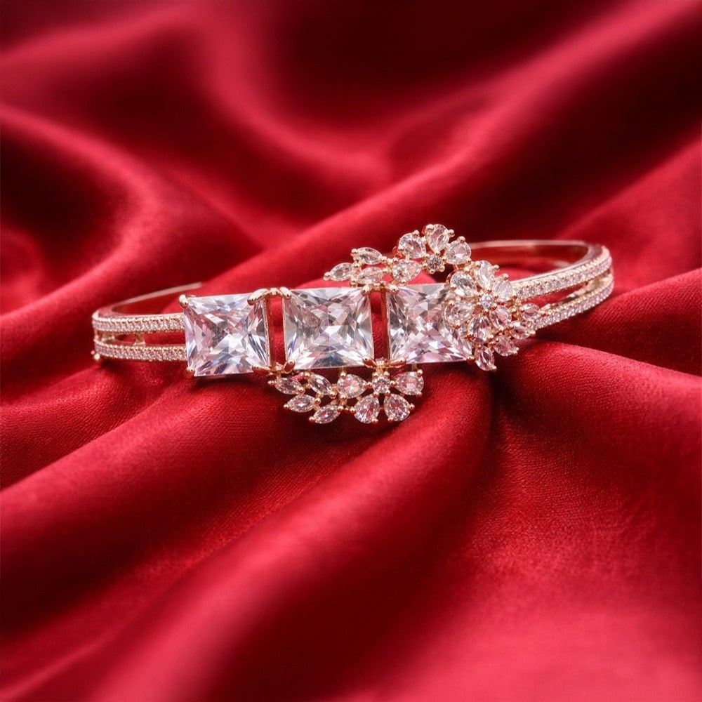 Floral Statement Fashion Bracelet (Free size)