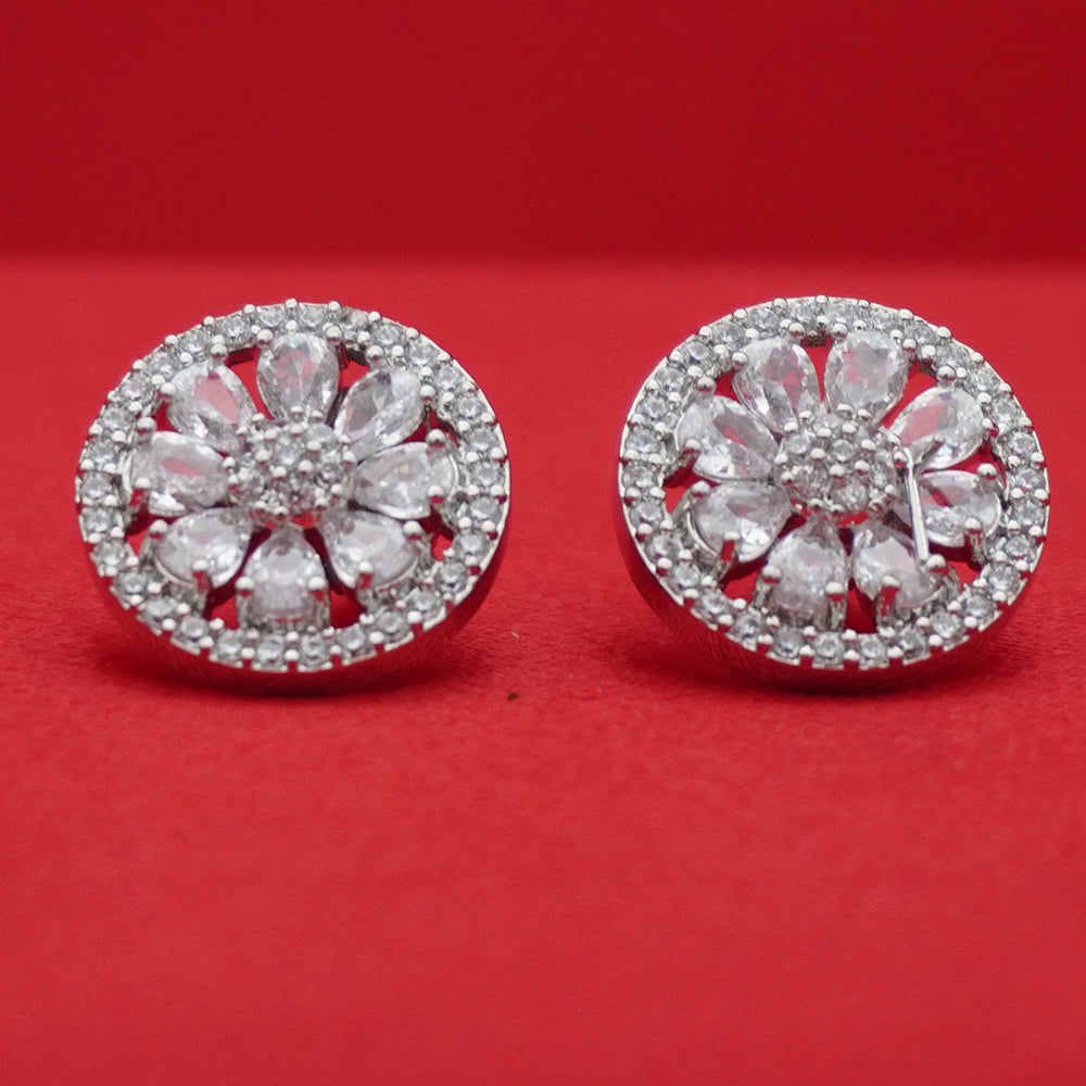 Blooming Floral Halo Stud Earrings
