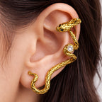 Gold-Tone Snake Wrap Ear Cuff