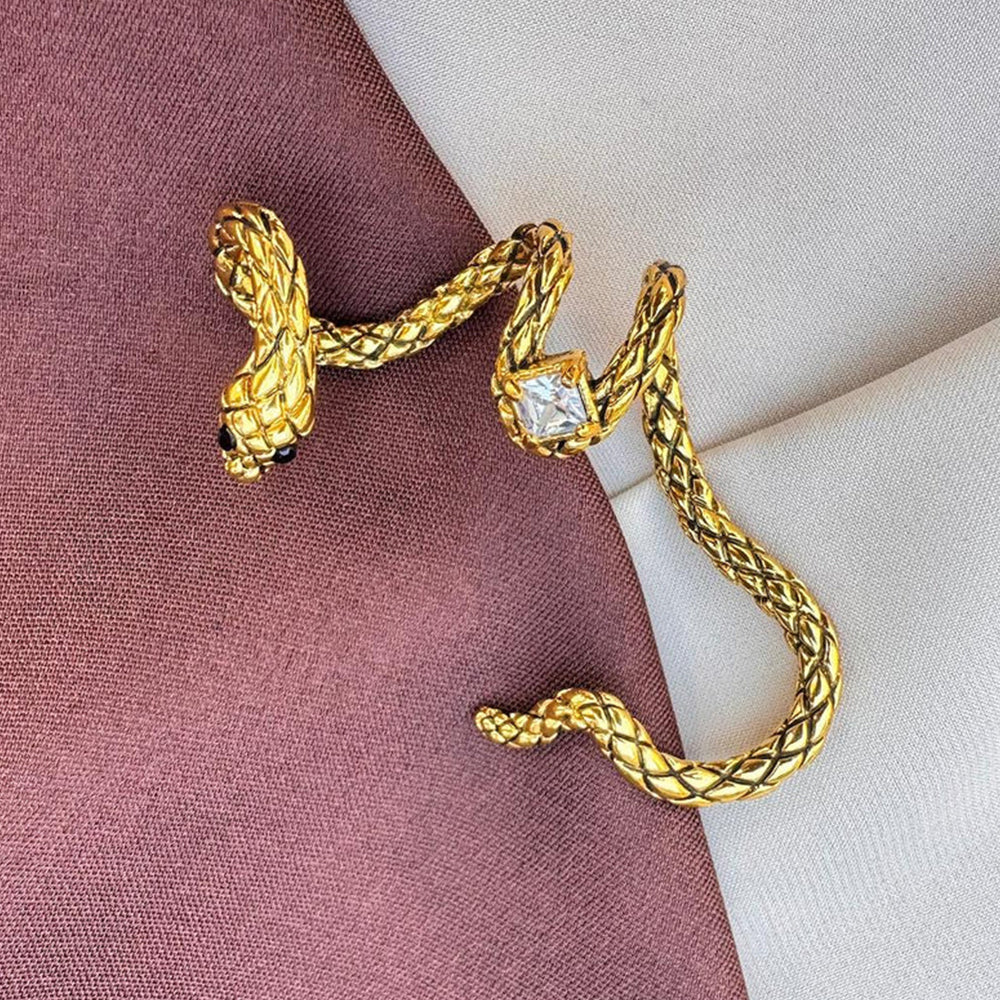 Gold-Tone Snake Wrap Ear Cuff