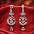 Halo Teardrop Crystal Drop Earrings