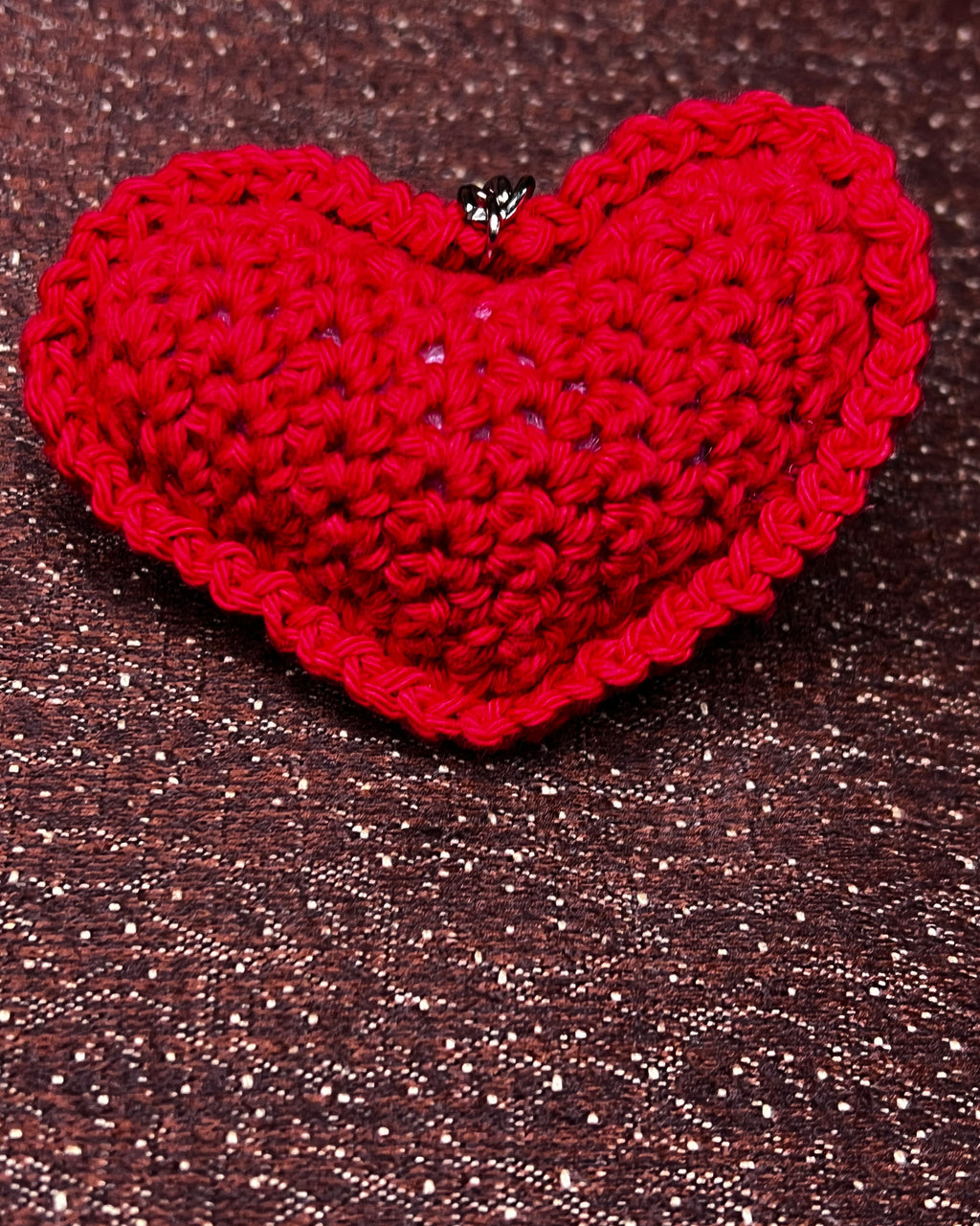 💖 Tiny Treasures – Ruby Glow – Red Crochet Heart