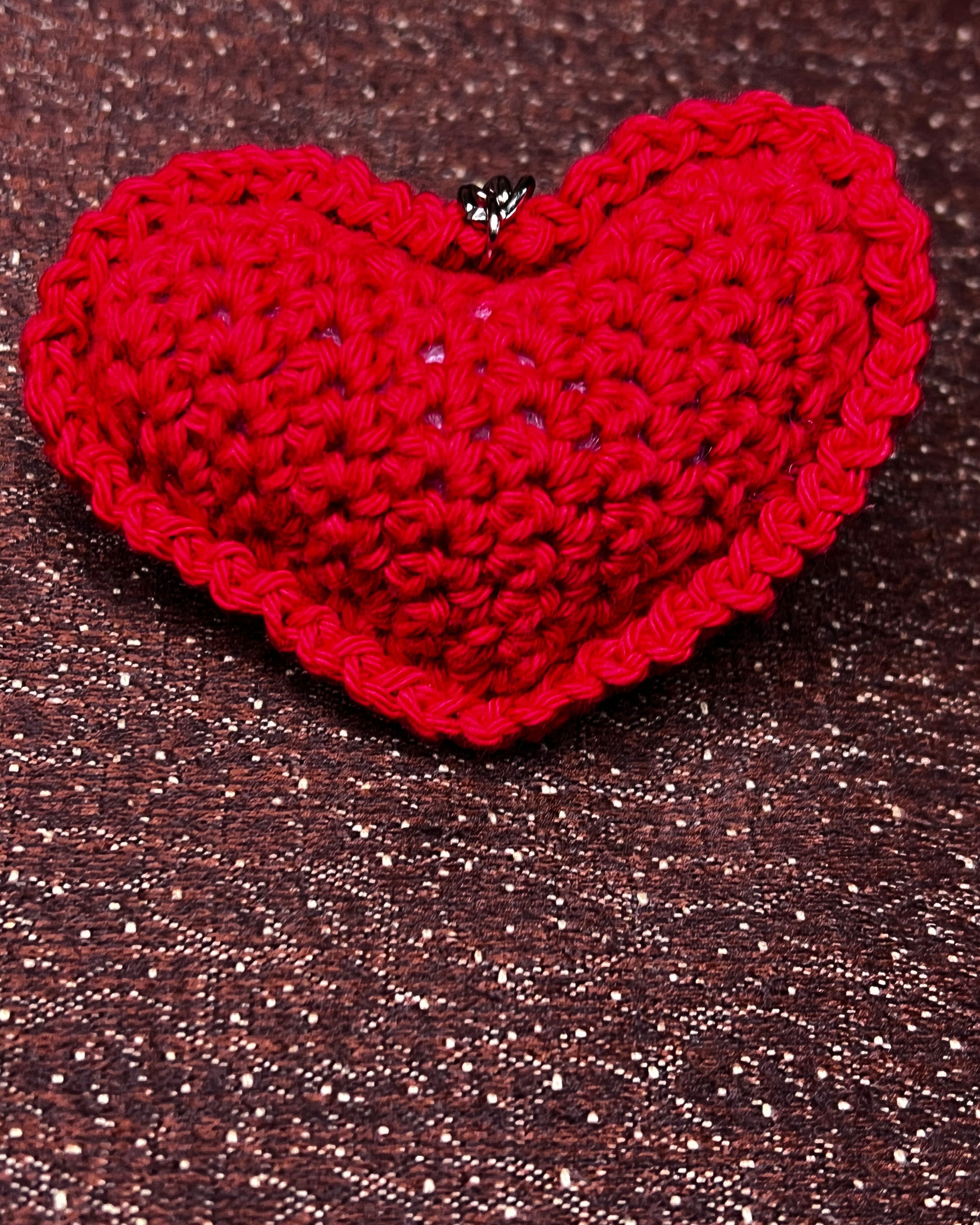 💖 Tiny Treasures – Ruby Glow – Red Crochet Heart