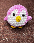 ❄️ Ocean & Arctic Friends – Blush Penguin – Pink & White Amigurumi Charm