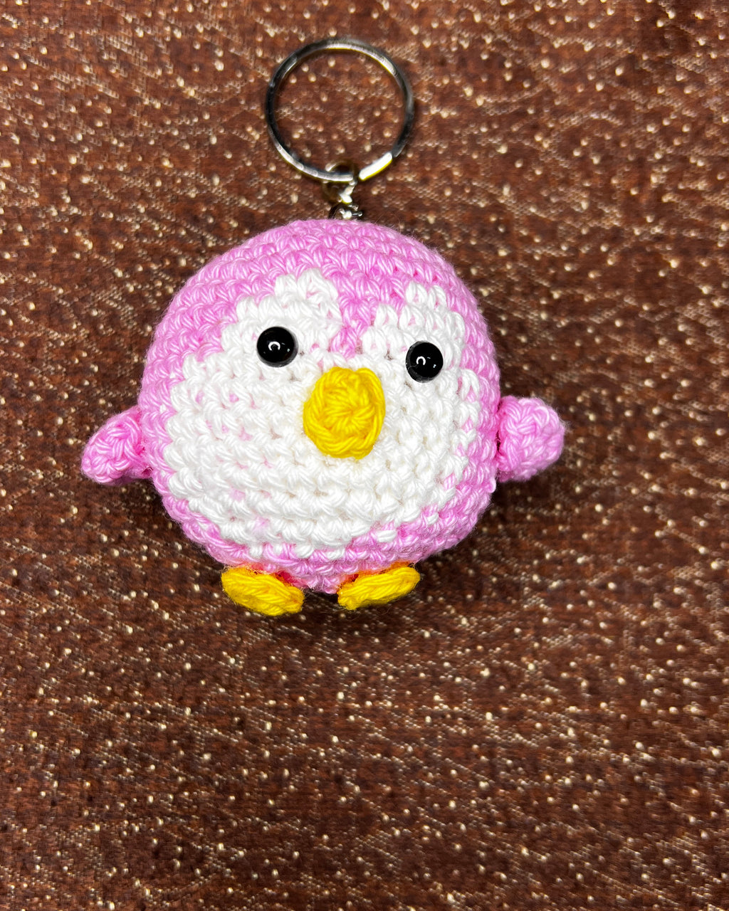 ❄️ Ocean & Arctic Friends – Blush Penguin – Pink & White Amigurumi Charm