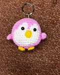 Ocean & Arctic Friends – Blush Penguin – Pink & White Amigurumi Charm