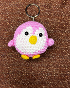 ❄️ Ocean & Arctic Friends – Blush Penguin – Pink & White Amigurumi Charm
