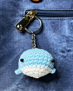 ❄️ Ocean & Arctic Friends – Blue Wave Whale – Ocean Blue Amigurumi Charm