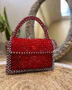 Celestara — The Handcrafted Beaded Star | Radiant Red & Silver