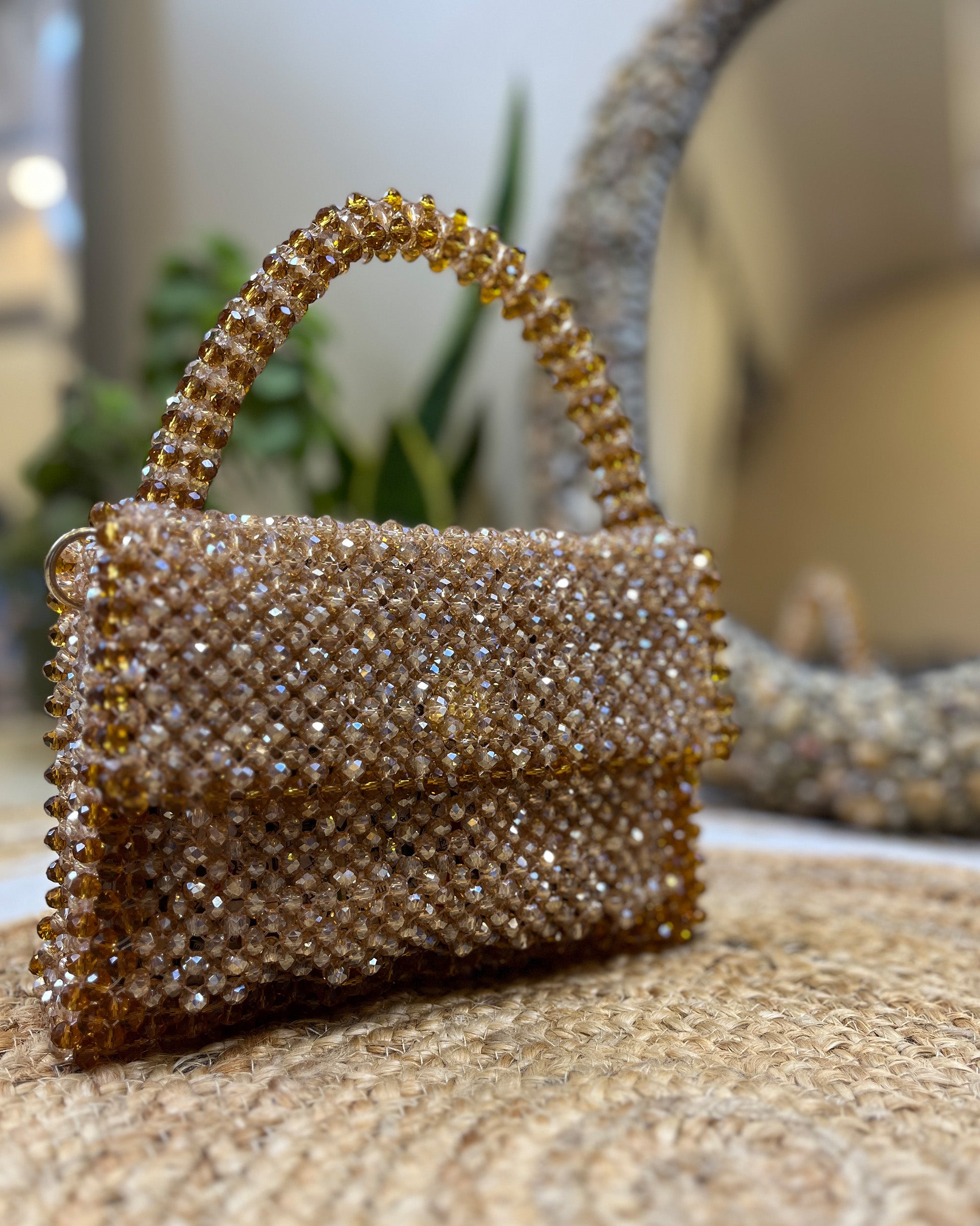 Celestara — The Handcrafted Beaded Star | Stardust Golden & Brown