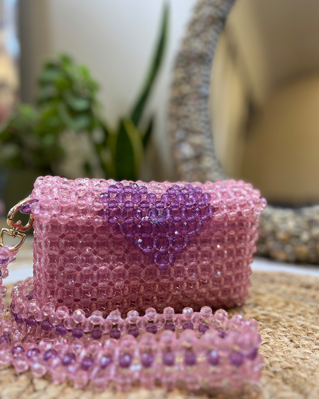Pulsara — The Handcrafted Beads of the Heart | Blush Pink & Rich Purple Heart