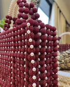 Celestara — The Handcrafted Beaded Star | Maroon Pearl