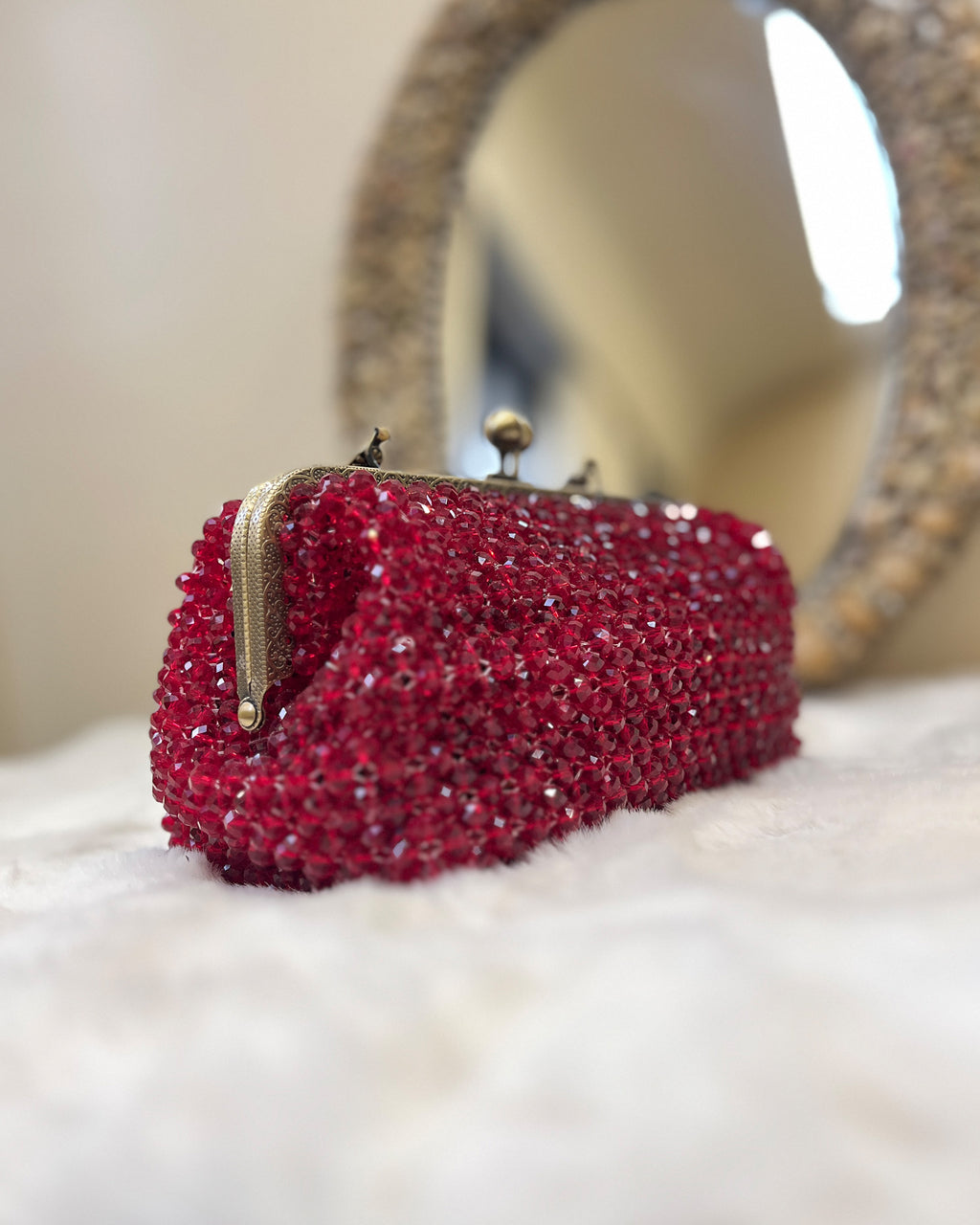 Celestara — The Handcrafted Beaded Star | Scarlet Crimson