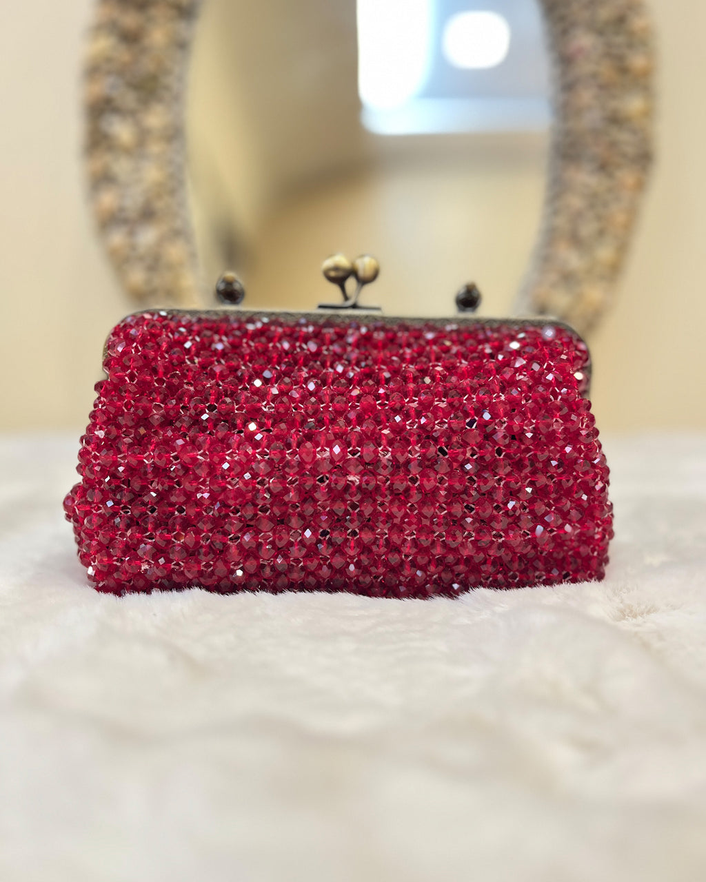 Celestara — The Handcrafted Beaded Star | Scarlet Crimson