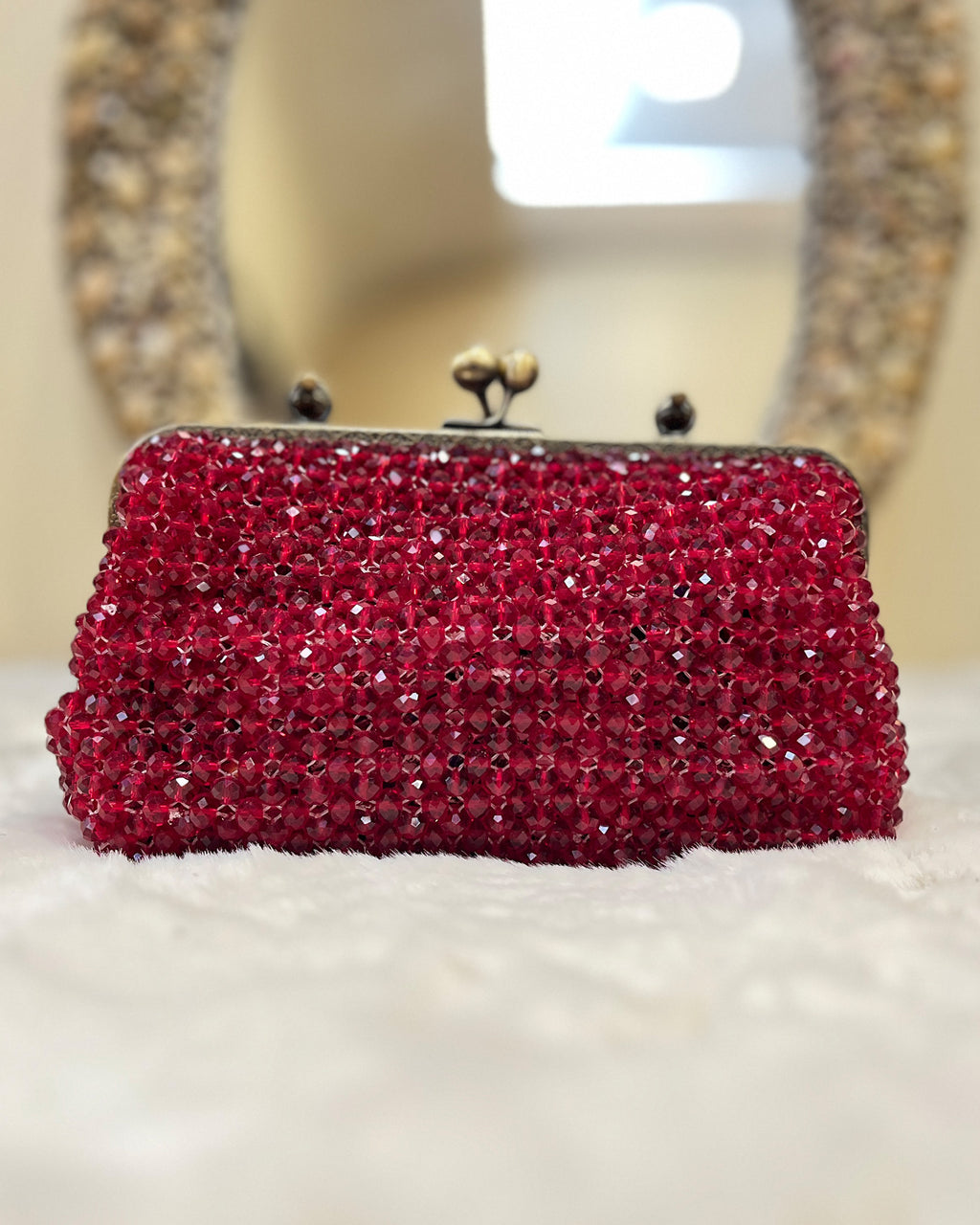 Celestara — The Handcrafted Beaded Star | Scarlet Crimson