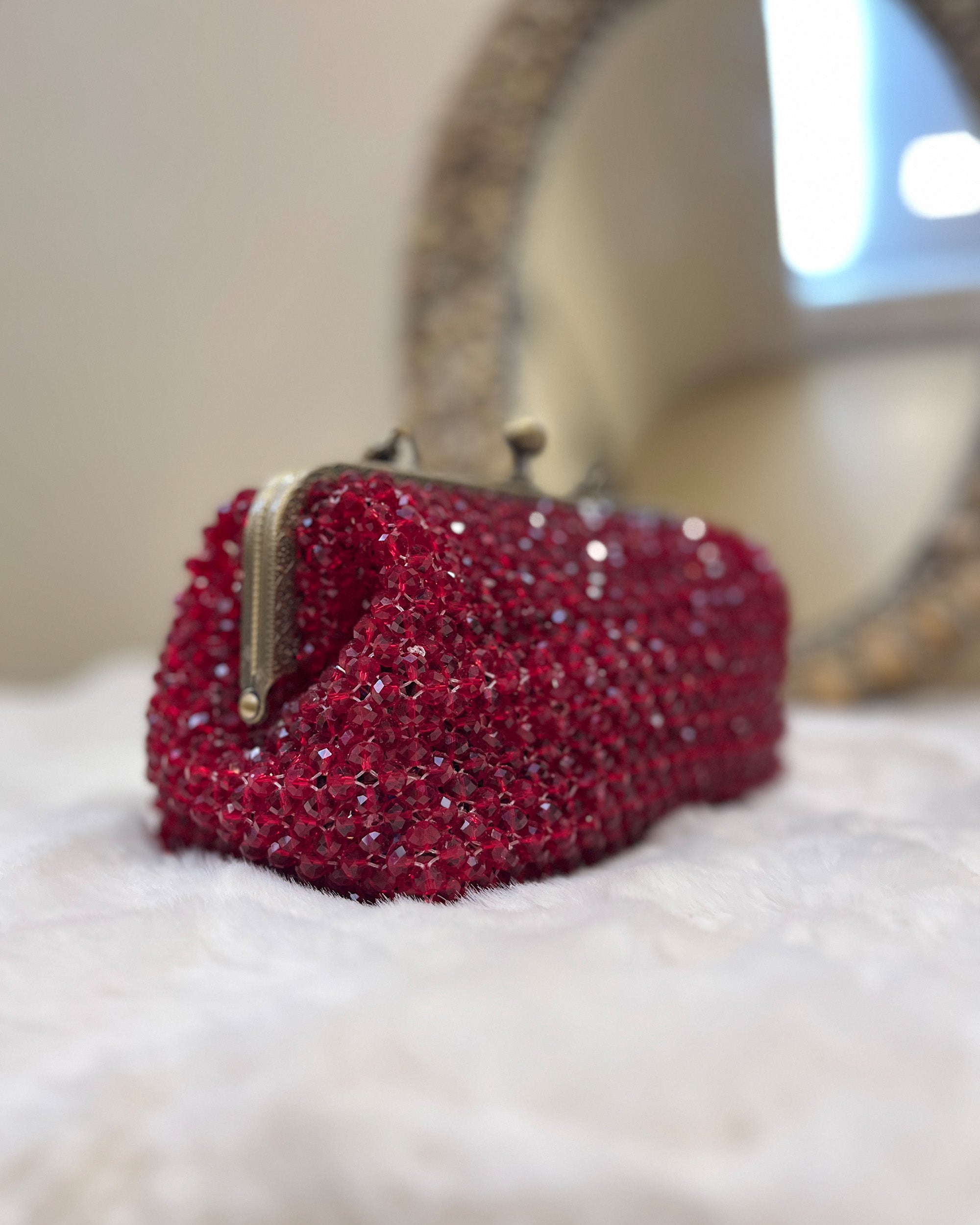 Celestara — The Handcrafted Beaded Star | Scarlet Crimson