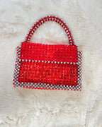 Celestara — The Handcrafted Beaded Star | Radiant Red & Silver