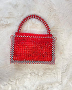 Celestara — The Handcrafted Beaded Star | Radiant Red & Silver