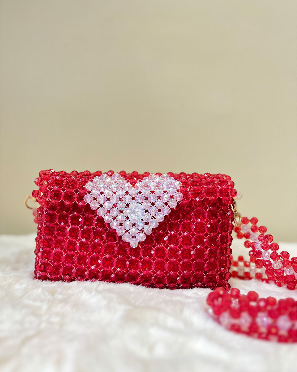Pulsara — The Handcrafted Beads of the Heart | Scarlet Red & Graceful White Heart