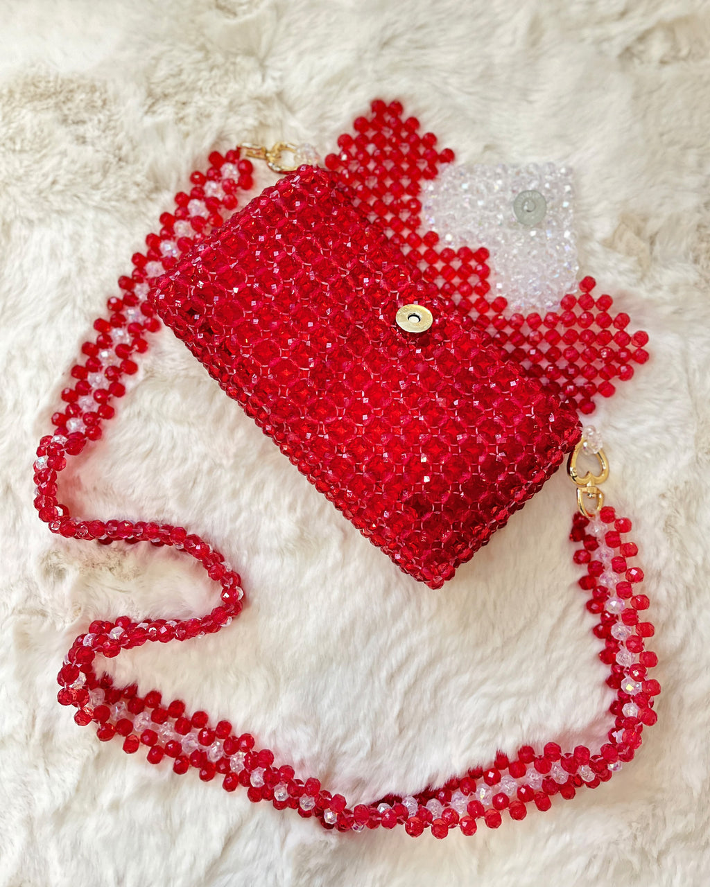 Pulsara — The Handcrafted Beads of the Heart | Scarlet Red & Graceful White Heart