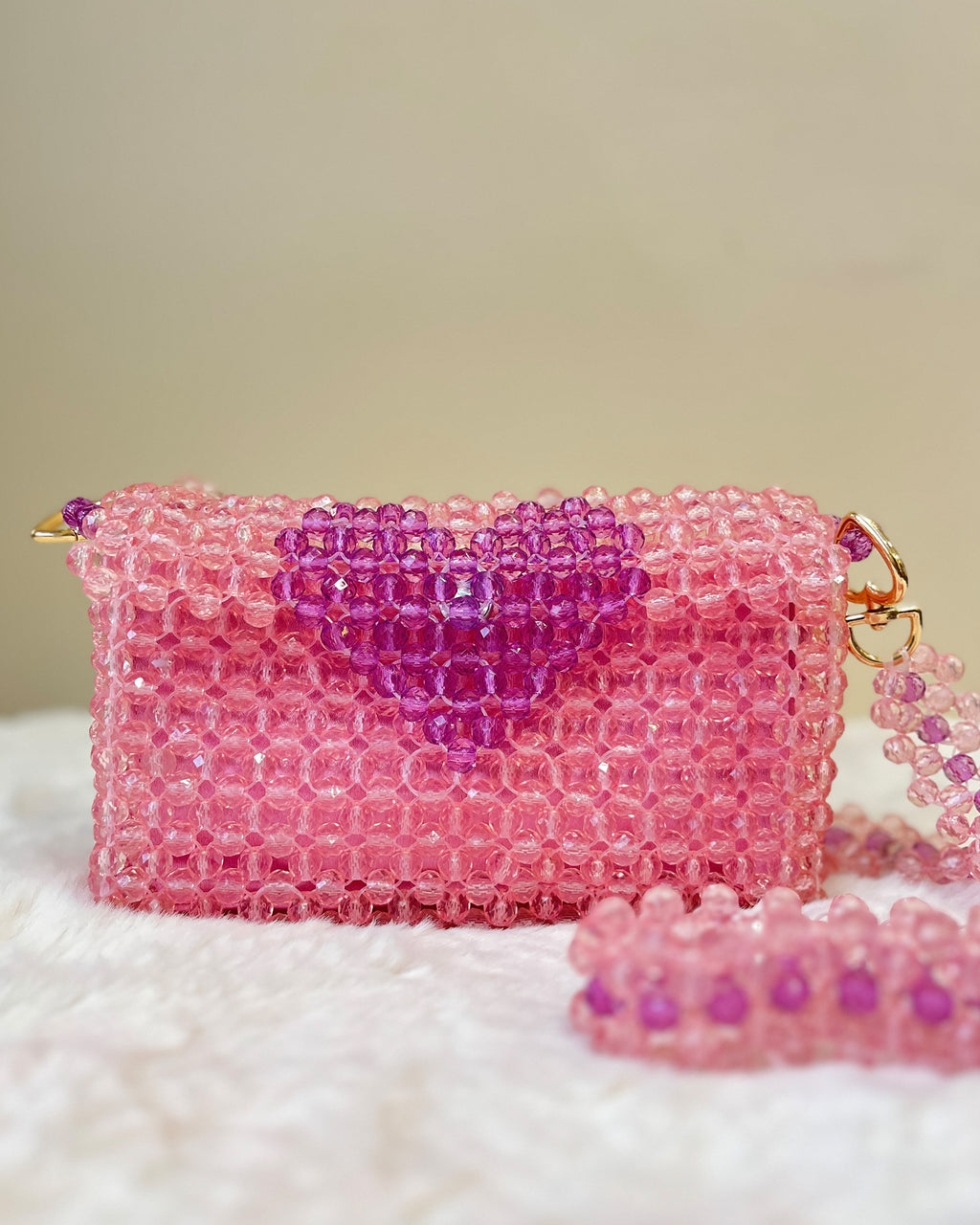 Pulsara — The Handcrafted Beads of the Heart | Blush Pink & Rich Purple Heart