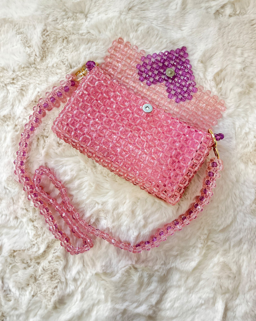 Pulsara — The Handcrafted Beads of the Heart | Blush Pink & Rich Purple Heart