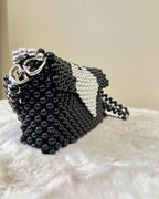 Pulsara — The Handcrafted Beads of the Heart | Charcoal Black & Pearl White Heart