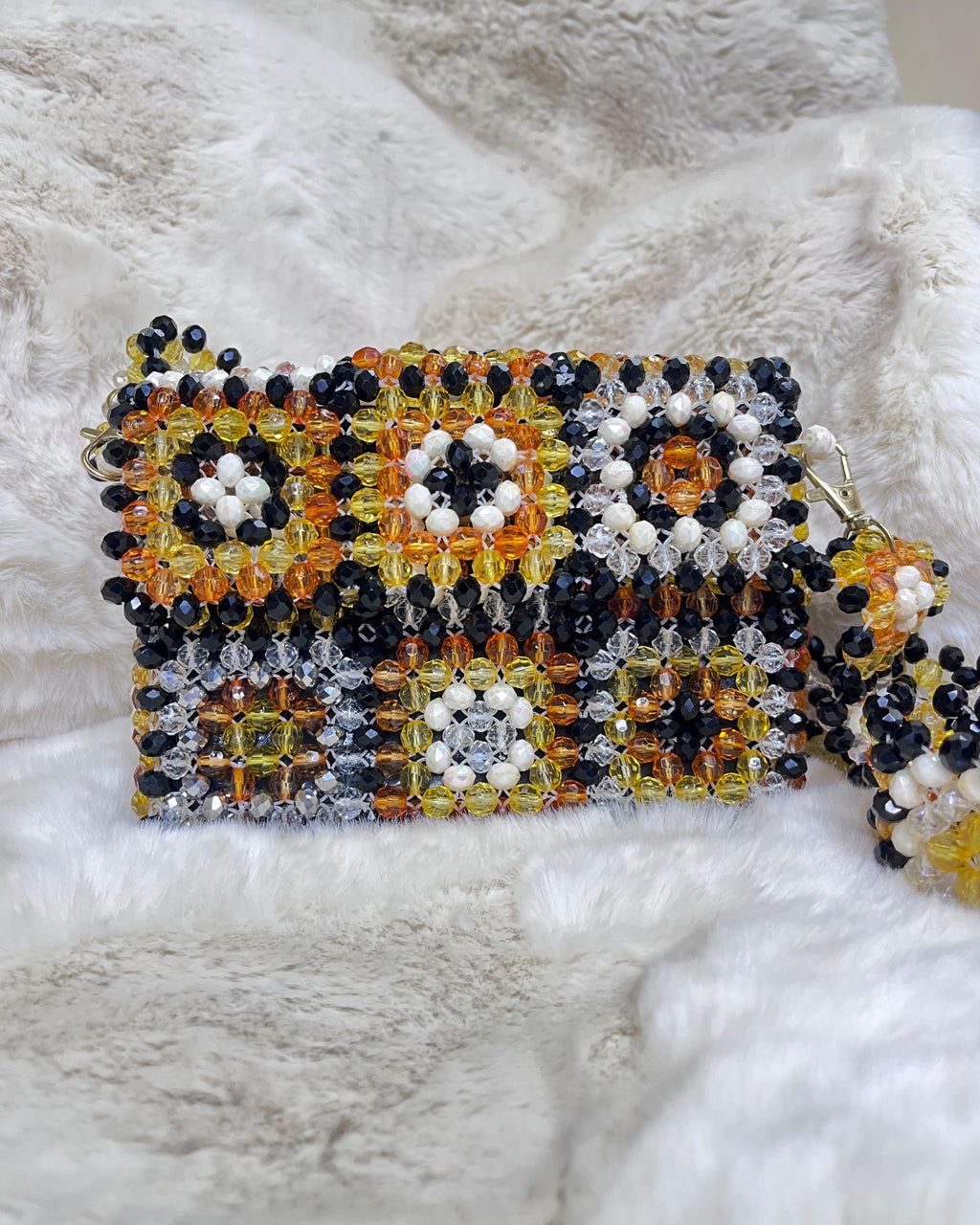 Celestara — The Handcrafted Beaded Star | Multicolor Retro Floral Pattern