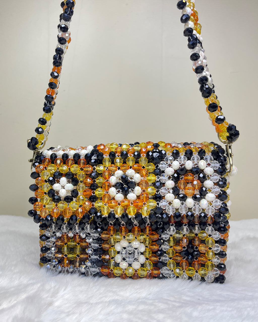 Celestara — The Handcrafted Beaded Star | Multicolor Retro Floral Pattern