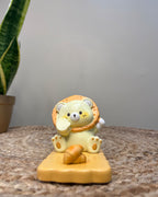 Kawaii Bear Phone Stand – Biscuit Base with Croissant