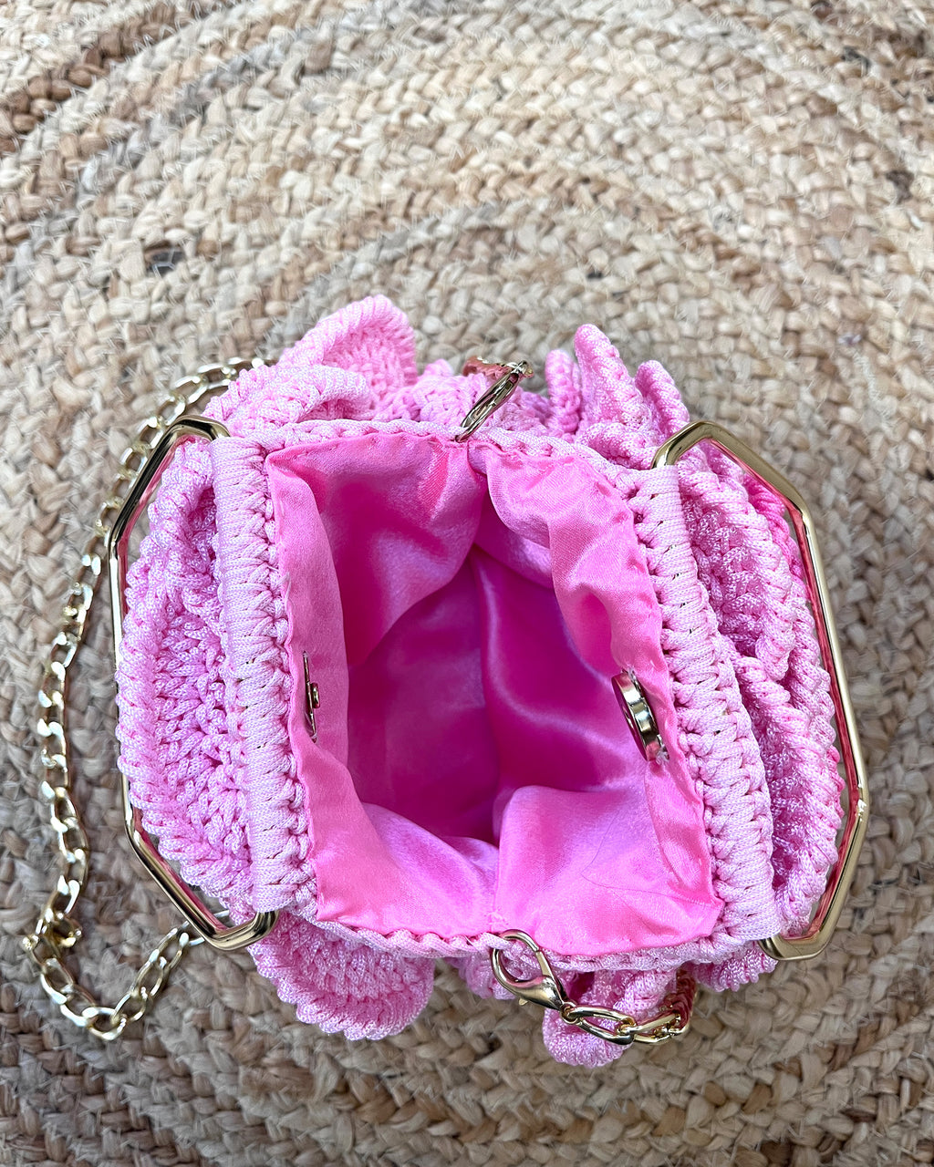 Rosalia - The Handmade Crochet Purse | Pink
