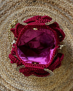 Rosalia - The Handmade Crochet Purse | Crimson