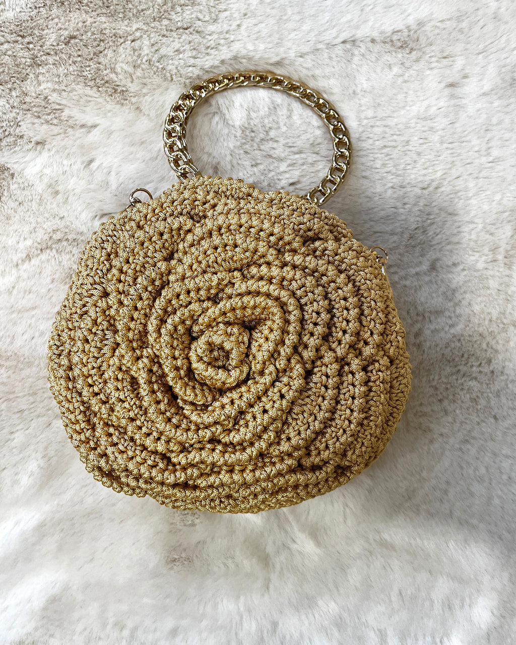 Rosalia - The Handmade Crochet Purse | Golden Rose