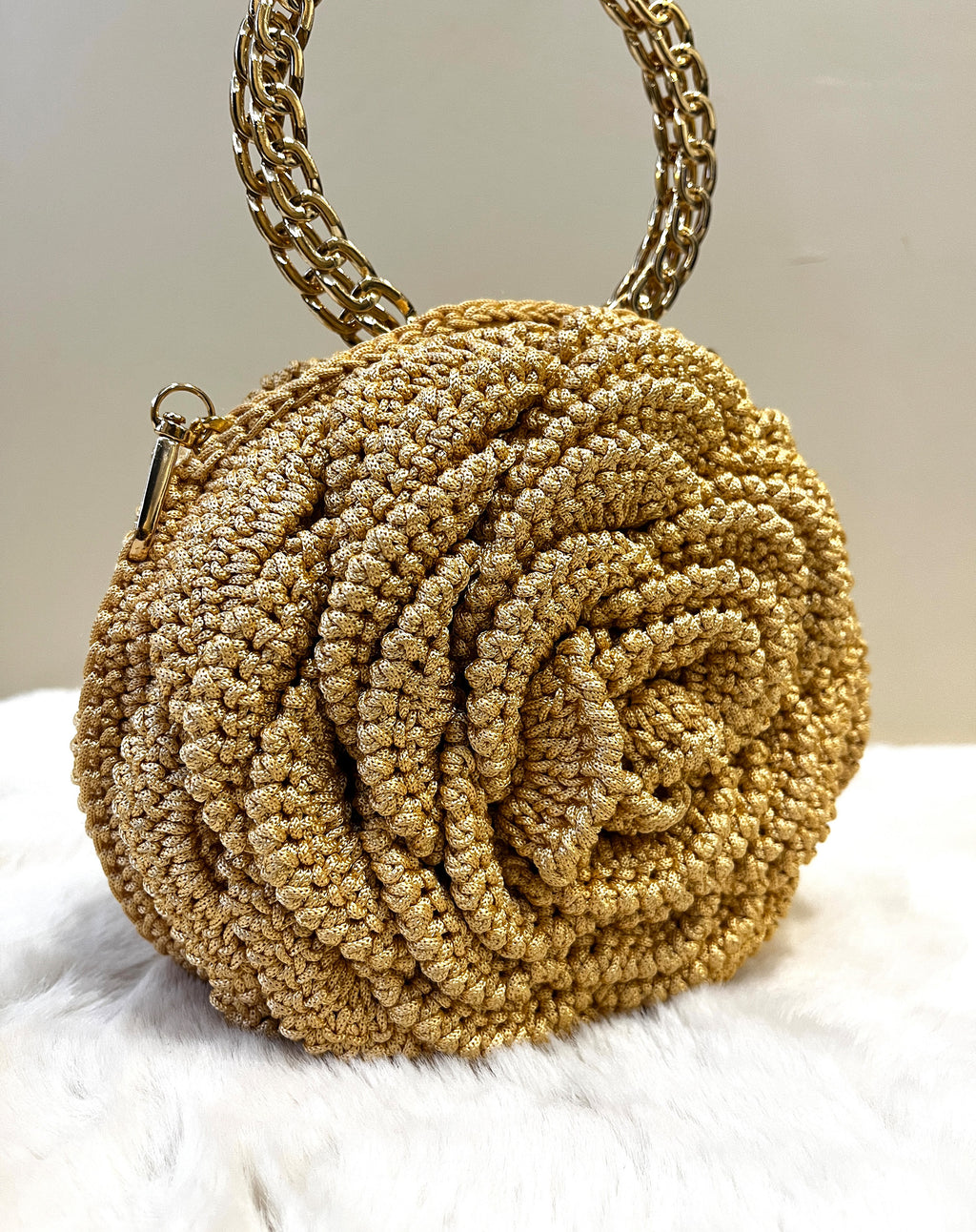 Rosalia - The Handmade Crochet Purse | Golden Rose
