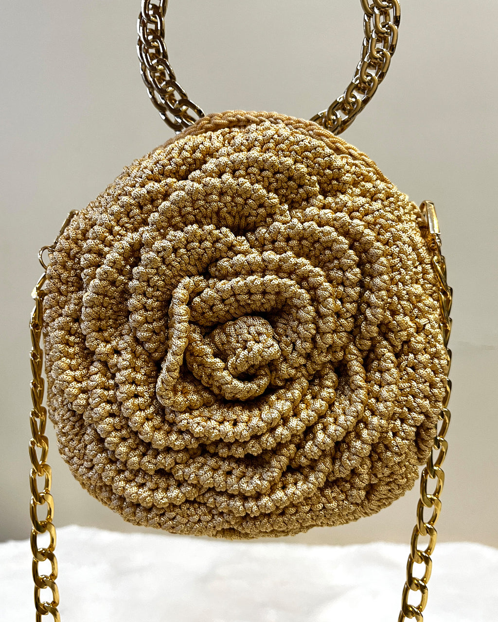 Rosalia - The Handmade Crochet Purse | Golden Rose