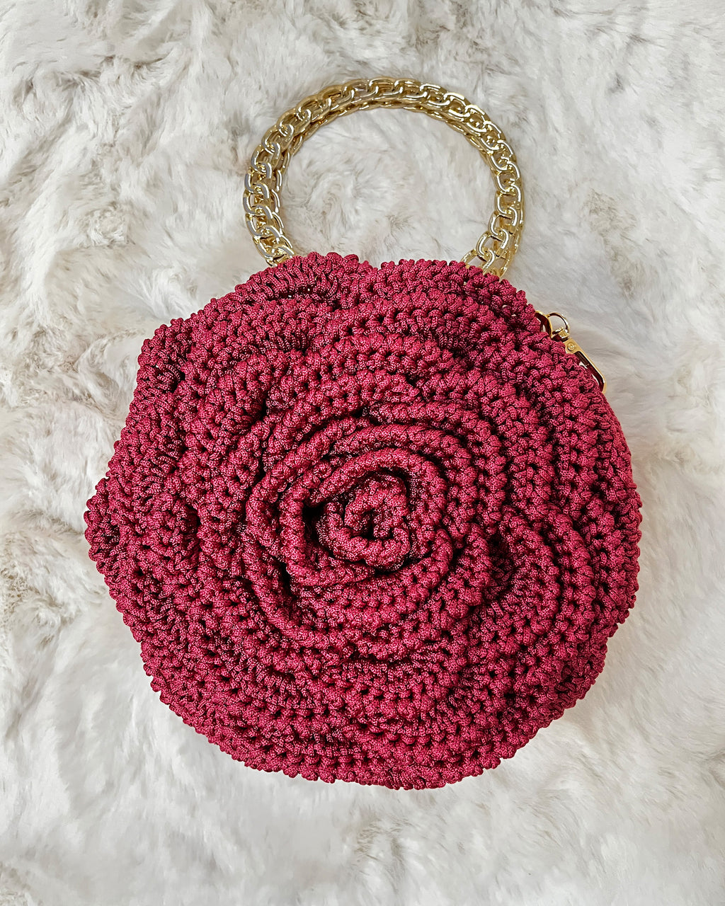Rosalia - The Handmade Crochet Purse | Crimson