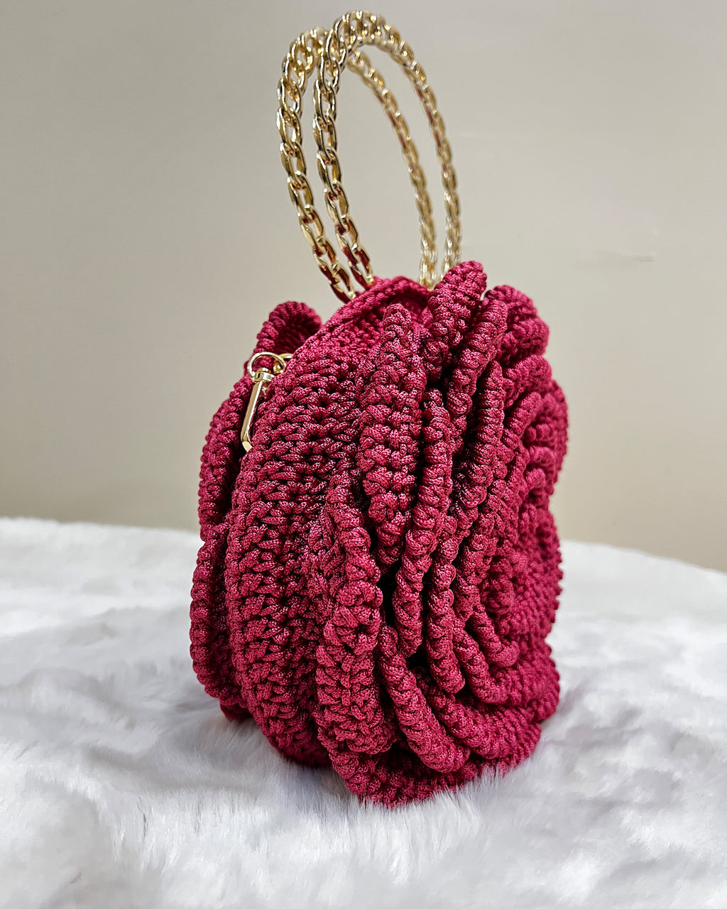 Rosalia - The Handmade Crochet Purse | Crimson