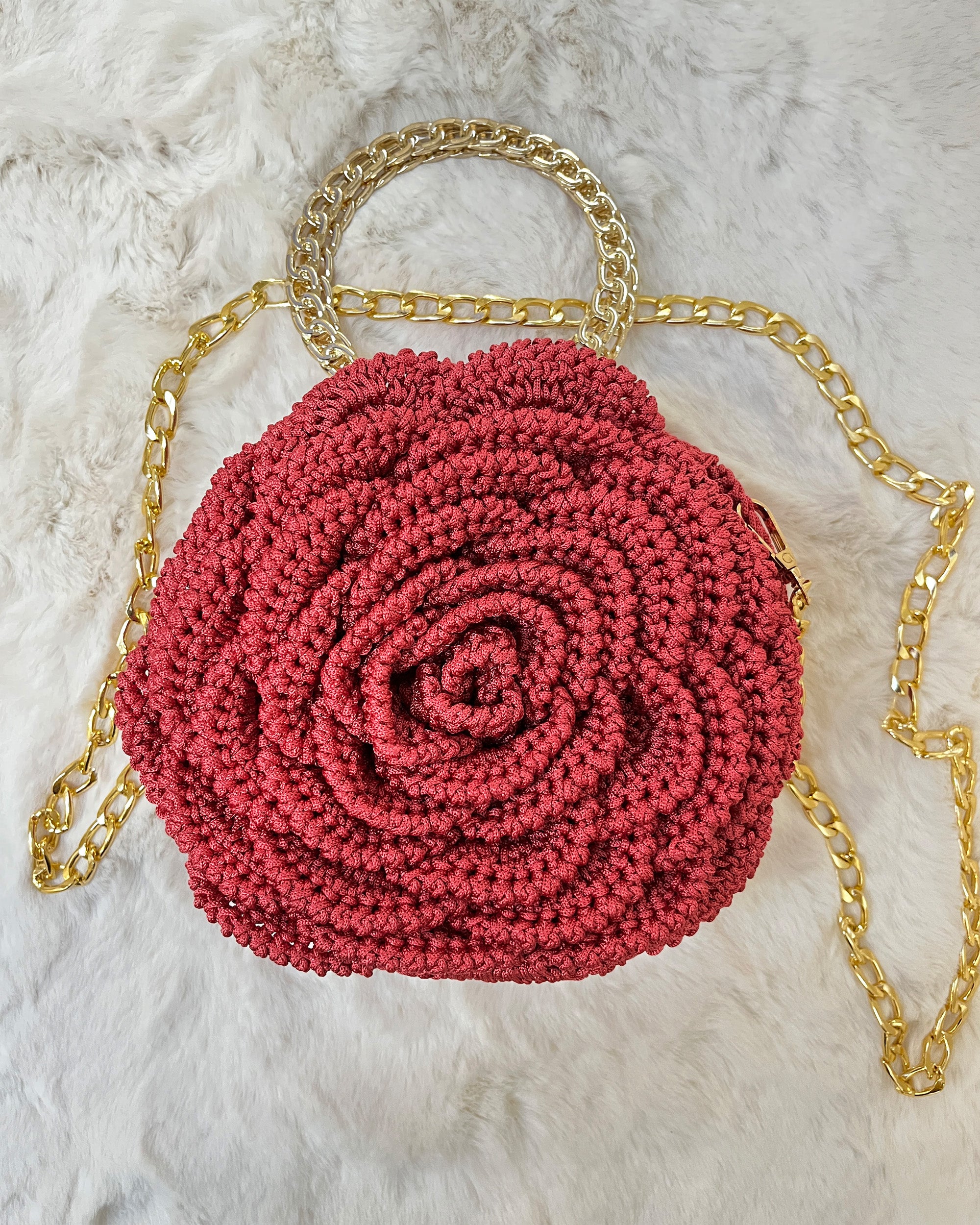 Rosalia - The Handmade Crochet Purse | Crimson