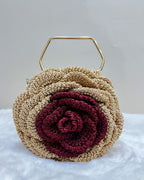 Rosalia - The Handmade Crochet Purse | Gold & Maroon