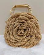 Rosalia - The Handmade Crochet Purse | Glittering Golden