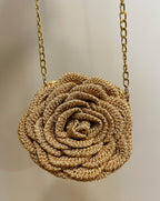 Rosalia - The Handmade Crochet Purse | Glittering Golden