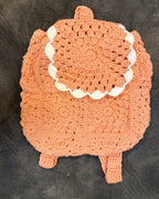 Crochet Backpack Handmade – Pastel Floral Boho Statement Bag