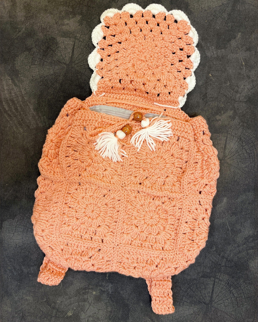 Crochet Backpack Handmade – Pastel Floral Boho Statement Bag