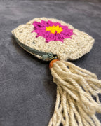 Boho Blossom Crochet Coin Pouch | Handmade Floral Zipper Mini Purse