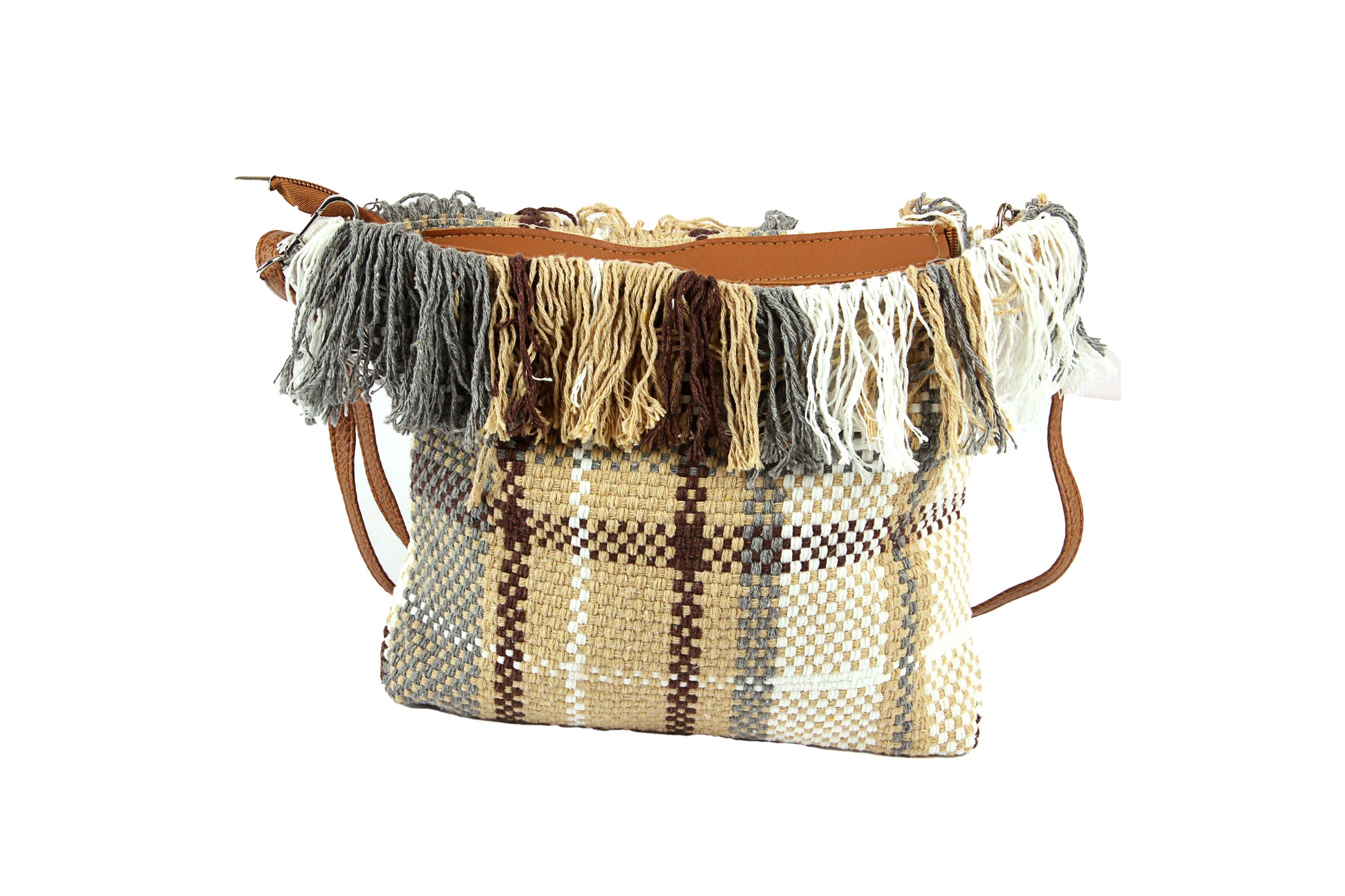Sahara Sands - Woven Fringe Boho Bag