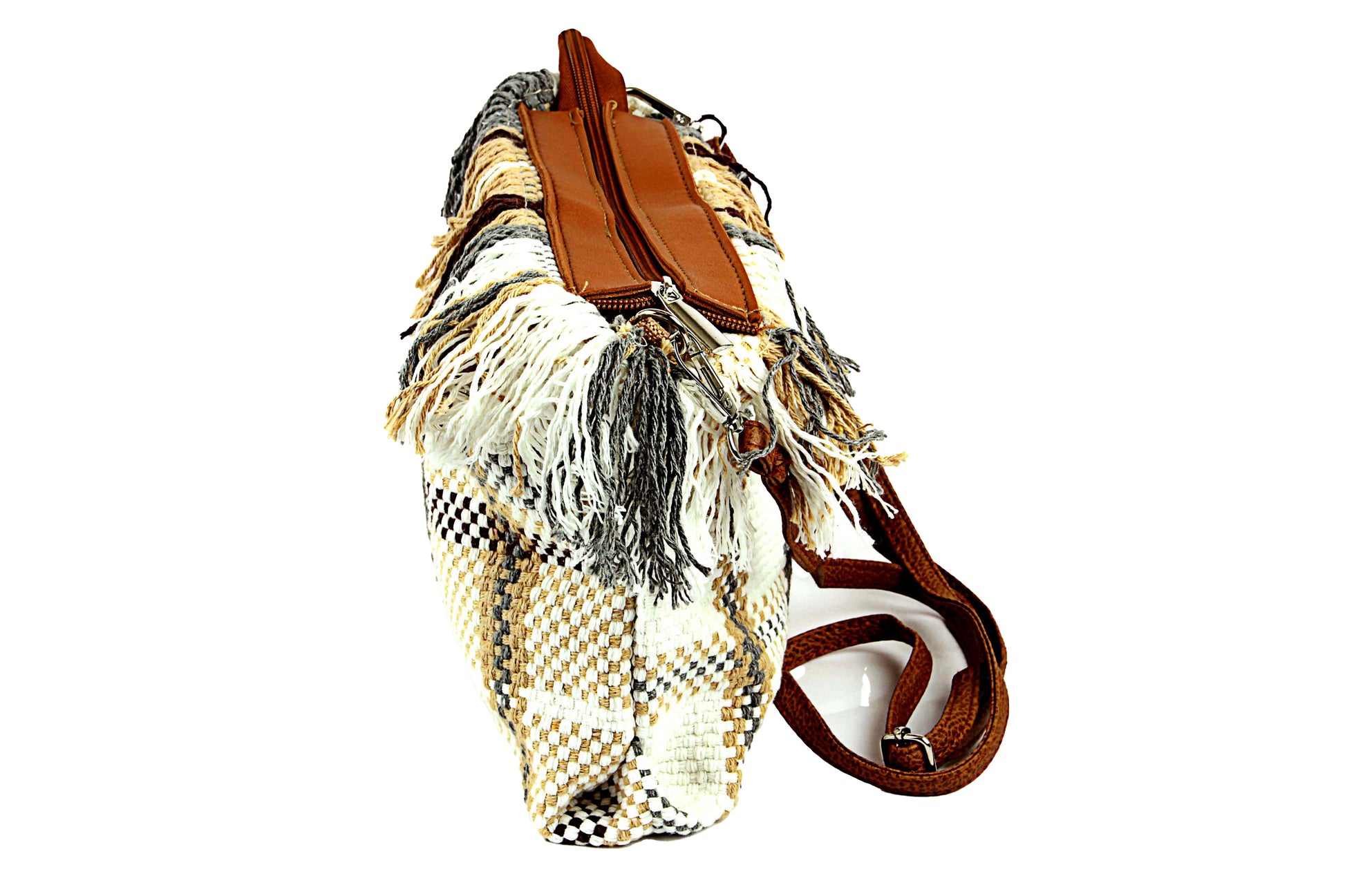 Sahara Sands - Woven Fringe Boho Bag