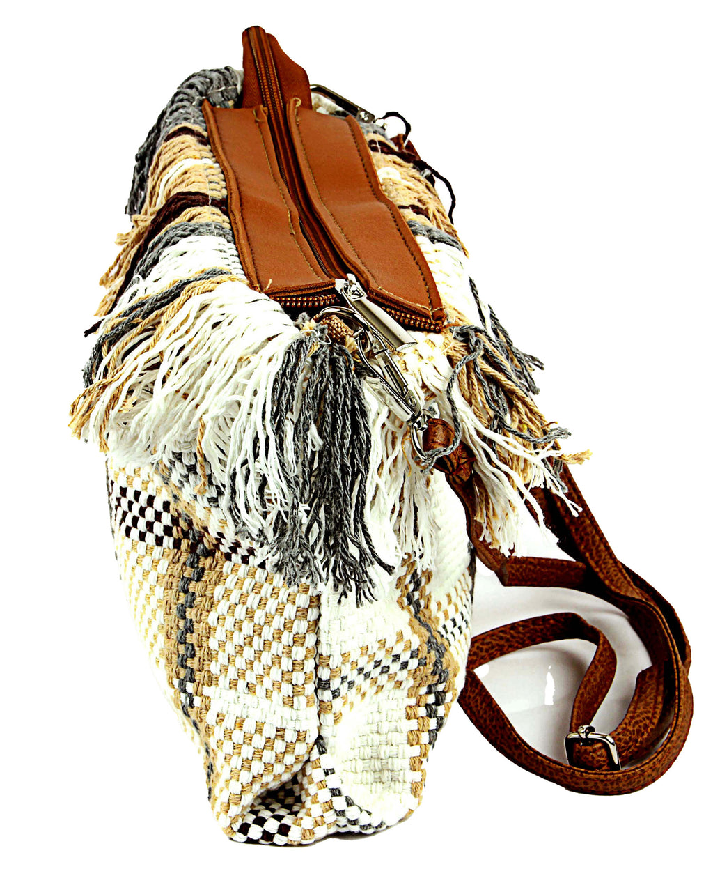 Woven Fringe Boho Bag | Sahara Sands Strips